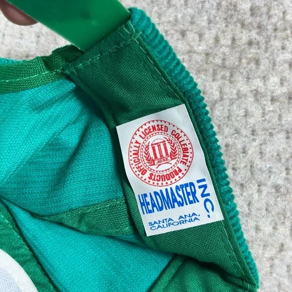 Vintage Marshall Thundering Herd Hat Cap Snapback 90s Green Corduroy Rope Adult - Picture 6 of 9